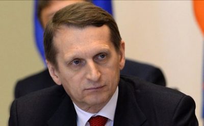 Sergey Narışkin Bakıya gelir