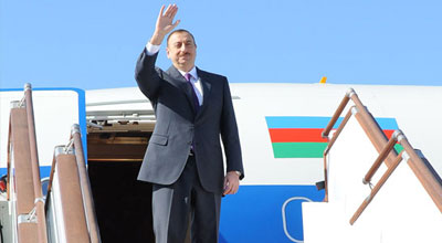 İlham Əliyev Qazaxıstana səfərə yola düşüb