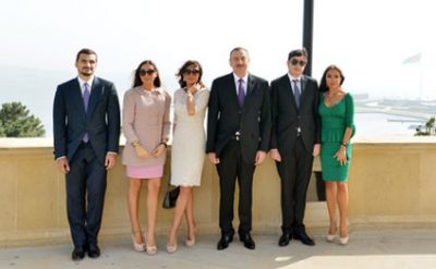 Prezident İlham Aliyev ve ailesi andiçmeden sonra şeherde
