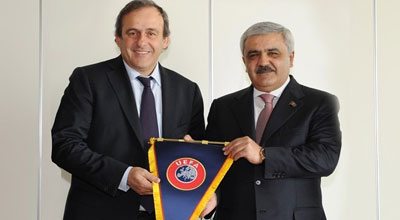 UEFA və AFFA prezidentləri görüşüb