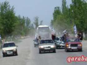 Azarkeşlər Qarabağı Yevlaxda qarşıladılar