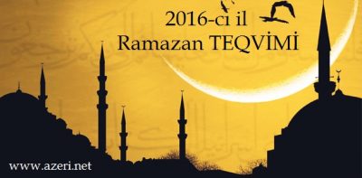 2016 Ramazan teqvimi
