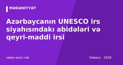 Azərbaycanın UNESCO irs siyahısındakı abidələri və qeyri-maddi irsi: tam siyahı