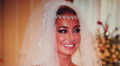 Arzu Aliyeva gelinlikde