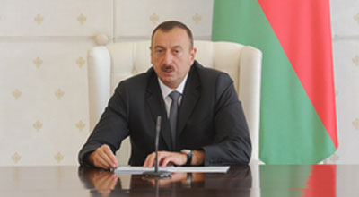 İlham Eliyev idmançıları tebrik etdi