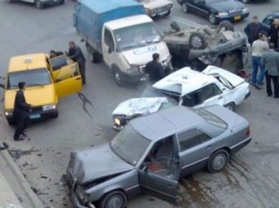 Bakıda zəncirvari qəza baş verib, 20-dək maşın toqquşub