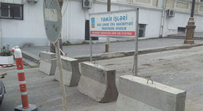 Bakının əsas prospekti bağlandı