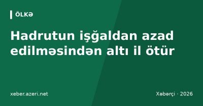 Hadrutun işğaldan azad edilməsindən altı il ötür: 9 oktyabr Zəfər yolunun dönüş nöqtəsi