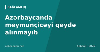 Səhiyyə Nazirliyi: Azərbaycanda bu il meymunçiçəyinə yoluxma faktı qeydə alınmayıb