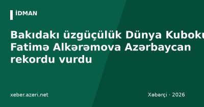 Bakıdakı üzgüçülük Dünya Kuboku: Fatimə Alkərəmova Azərbaycan rekordu vurdu