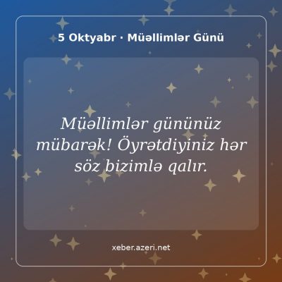 Müəllimlər günü təbrikləri 2026: 107 təbrik sözü, şeirlər, SMS və şəkillər