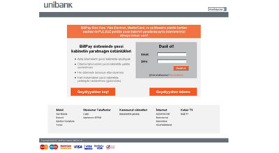 “Unibank”da on-line ödəniş imkanları genişləndirilir