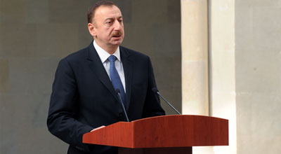 İlham Aliyev Qebele rayonuna getdi