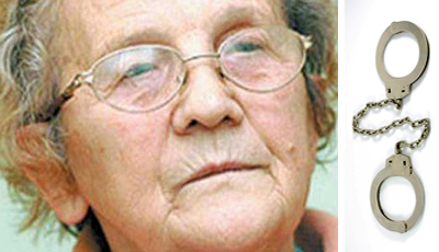 85 yaşlı oğru qadın iş başında tutuldu