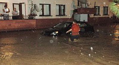 Türkiyənin Samsun şəhərində sel olub