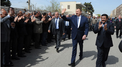 Prezident İlham Əliyev Salyanda oldu