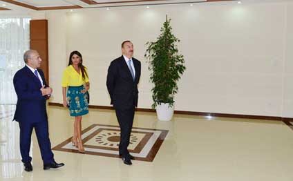 Prezident İlham Əliyev və xanımı Mehriban Əliyeva açılışda