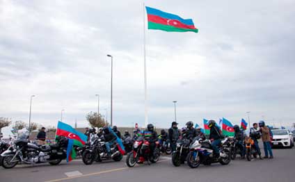 Bakıda möhtəşəm motoyürüş keçirildi