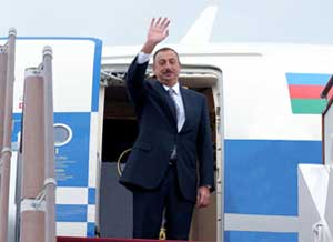 İlham Əliyev Soçiyə işgüzar səfərə yola düşüb