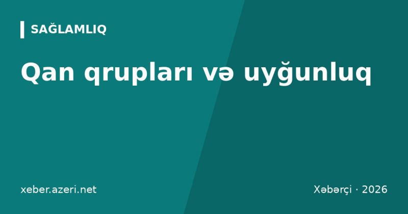 Qan qrupları və uyğunluq: ABO, Rh faktoru, kim kimə qan verə bilər və Azərbaycanda donorluq