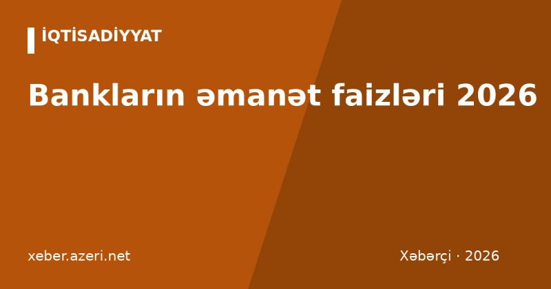 Bankların əmanət faizləri 2026: manat və dollar depozitlərinə ən yüksək faizlər