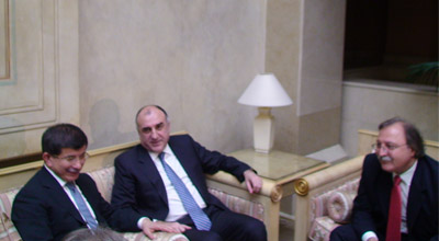 Elmar Məmmədyarov və Əhməd Davudoğlu görüşüb