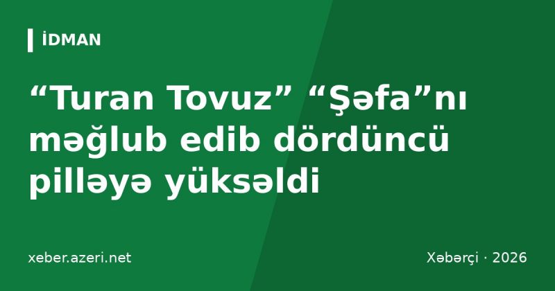 “Turan Tovuz” “Şəfa”nı məğlub edib dördüncü pilləyə yüksəldi: Marandiçi əməliyyat olunacaq
