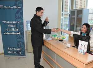 Bank of Bakunun “Bakıxanov” filialı 4 yaşını qeyd edir