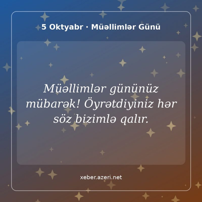 Müəllimlər günü təbrikləri 2026: 107 təbrik sözü, şeirlər, SMS və şəkillər