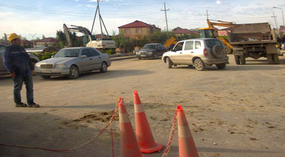 Masazır yolunu bağladılar